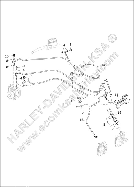 BRAKE LINES, FRONT - ABS